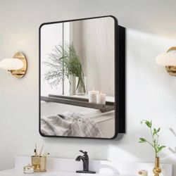 Rectangular Framed Wall Mount Bathroom Medicine Cabinent With Mirror