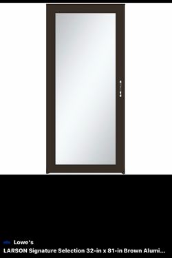 Larson 32x80 Brown Full View Glass Storm Door - BRAND NEW