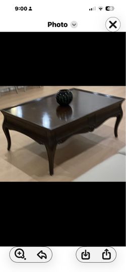 Dark Wood French Provincial Coffee Table