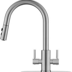 Kitchen faucet and stainless steel sinks