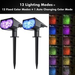 2PK Solar Landscape Lights COLOR