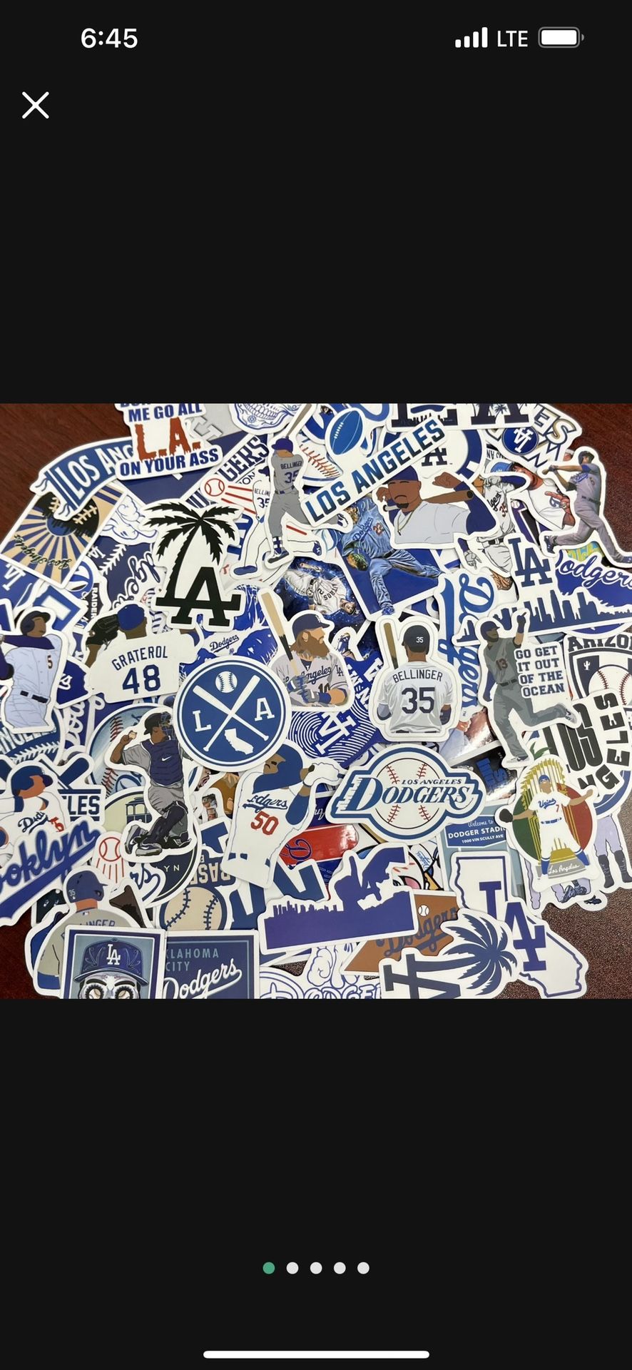 Los Angeles Dodgers Stickers Variety 60pk And 4 Lanyards