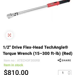 Snap on 1/2 inch Torque Wrench