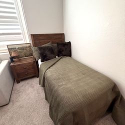 bed and night stand 