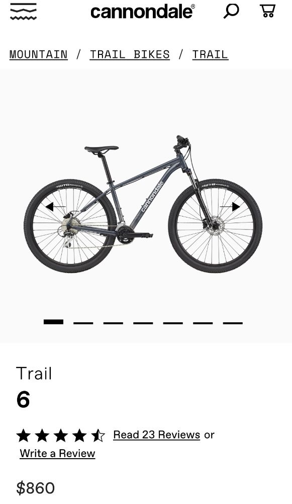 $250 obo CANNONDALE Trail 6 Mountain/ Trail Bike Medium Frame/ Rider 5’4”-5’8” (FRAME ONLY)