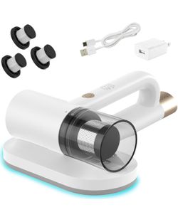 Handheld Cordless Bed Mattress Vacuum Cleaner, 2 Speed with UV Light, HEPA