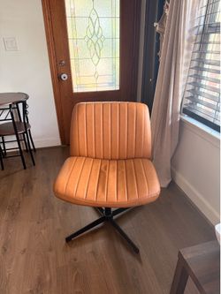 Faux leather desk chair