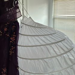 Purple dress and gold with butterflies
