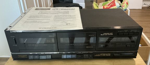 Pioneer Double Cassette Tape Deck With Manual