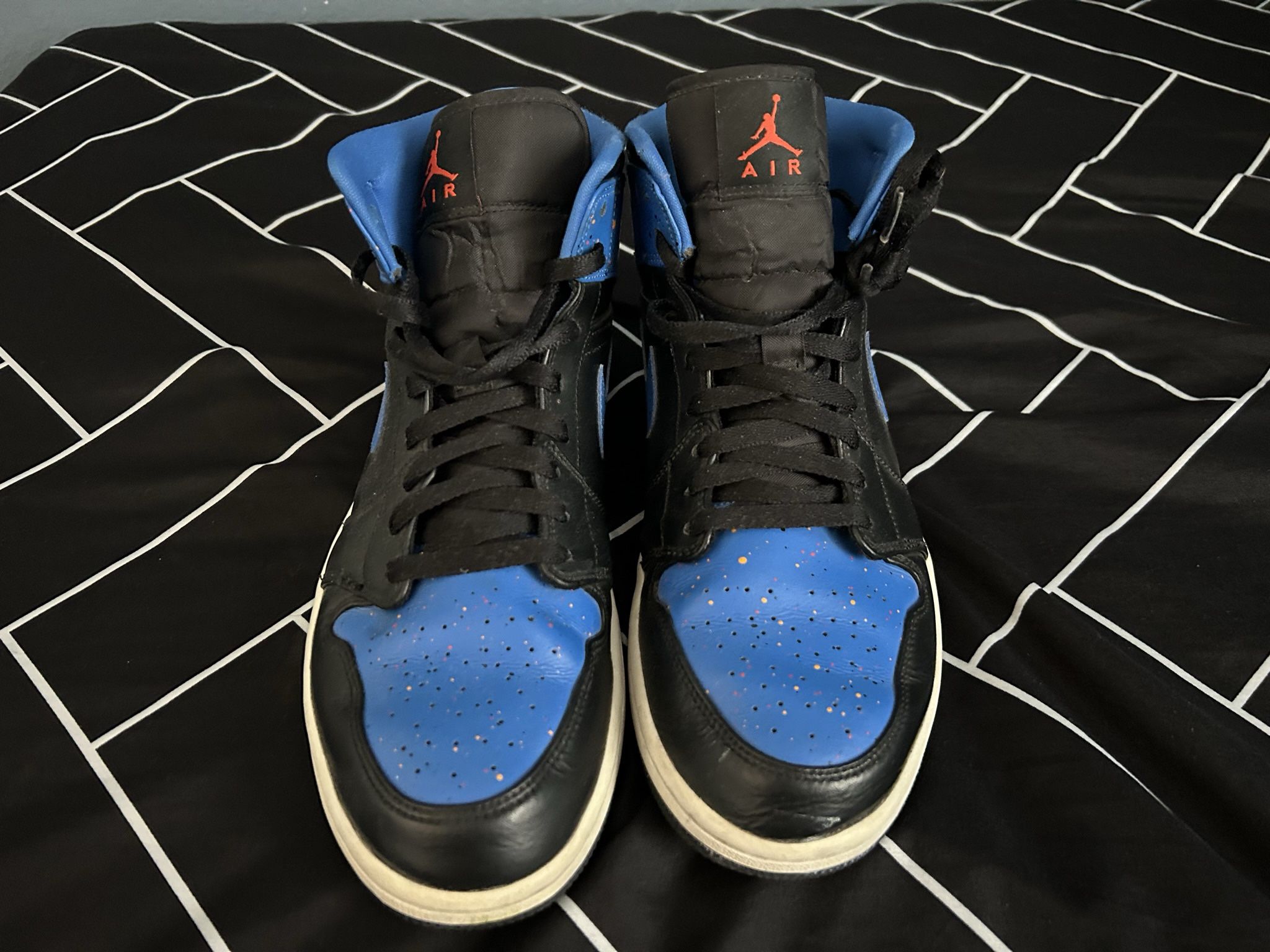 Air Jordan 1’s Royale Blue splatter,All Products : American Fashion Style Bags On Sale