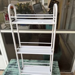 All Metal Skinny Vanity Cart On Wheels