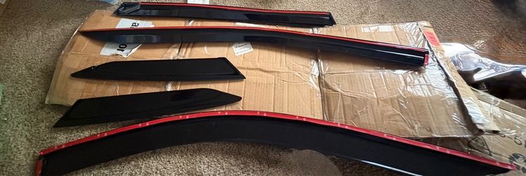Black/smoke window visors/rainguards