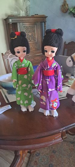 1960 Bradley style geisha syockenette figures/dolls