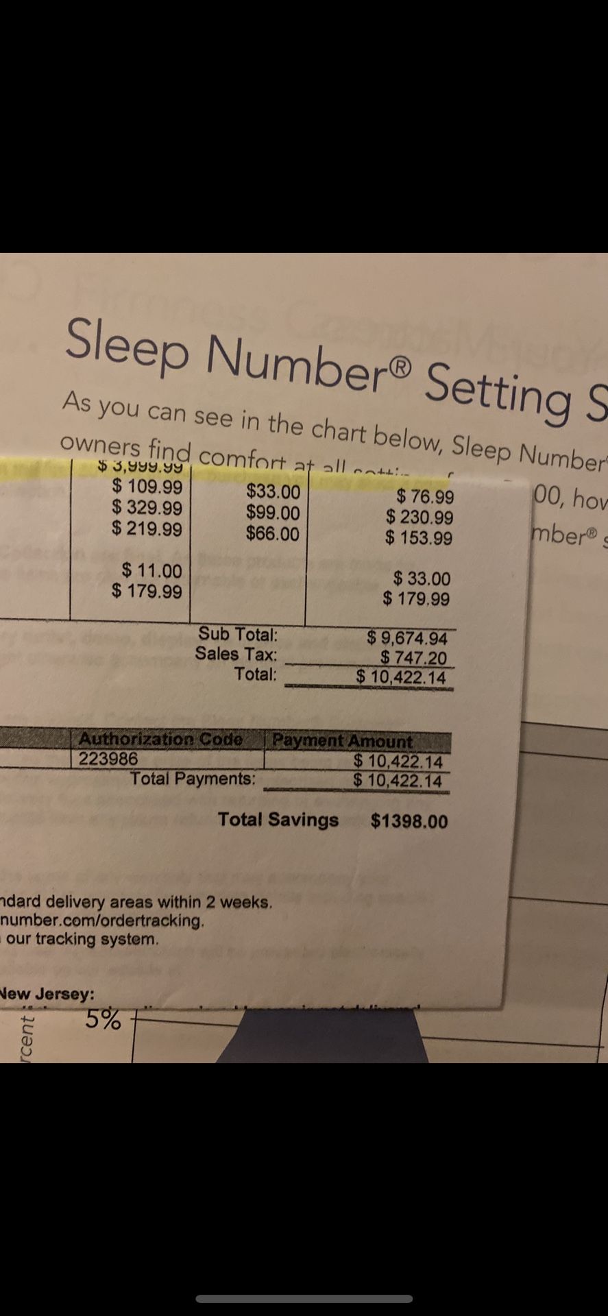 Cal King Sleep Number Bed Mattress Smart i10 With Remotes, Moving Head