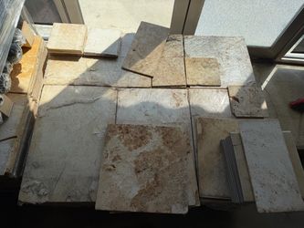 Natural Stone Travertine Floor & Wall Tiles Lot