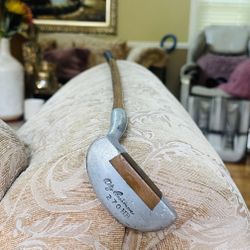 Lefty Otey Crisman Selma, Alabama 2 70HB Hickory Shaft Half Mallet putter 35"