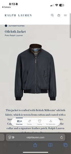 Polo By Ralph Lauren Men’s Oilcloth Jacket Navy XL. Pick up only.