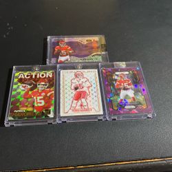 Patrick Mahomes Football Card Lot (4) Cards