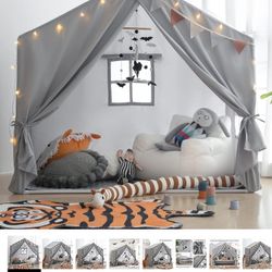 Kids Play Tent Indoor, Play Tents for Kids, Razee Large Playhouse Tent Play House with Padded Mat, Tent Castle for Toddlers, Play Cottage Kid Toys for