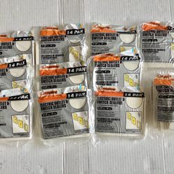 NEW 10 Packs Frost King Plastic Foam Electric Outlet / Switch  Sealers Fire Retardant 