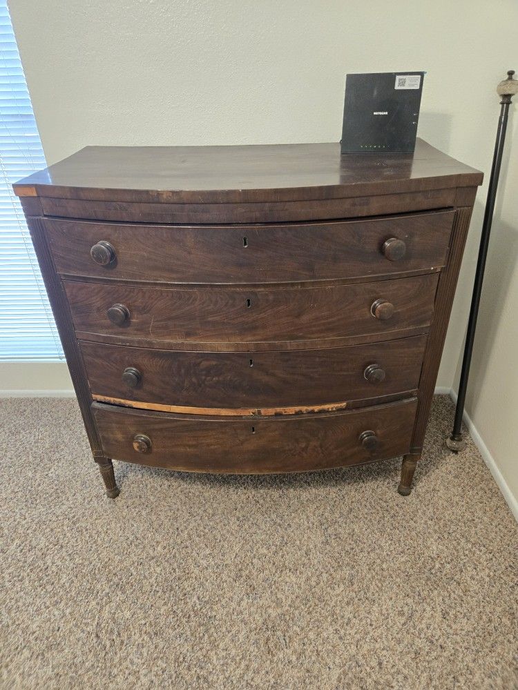 Antique Dresser 4 Drawers In Good Shape due to age