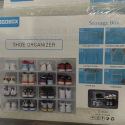 Shoes Organizer Clear Box x3
