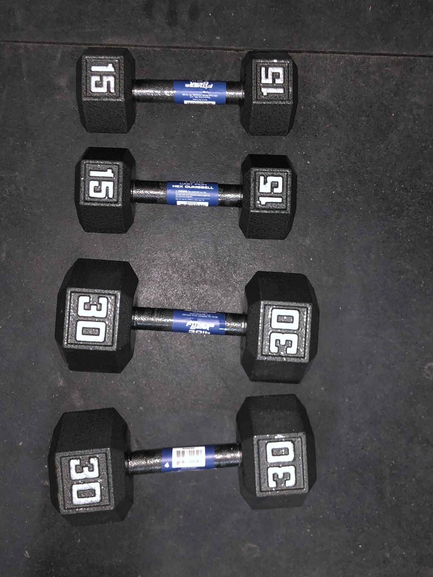 Pair Of 15lbs And 30lbs Dumbbells Brand New