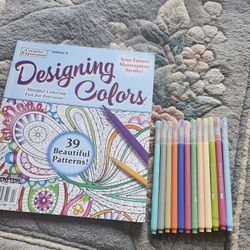 Coloring Books And Pens And Markers