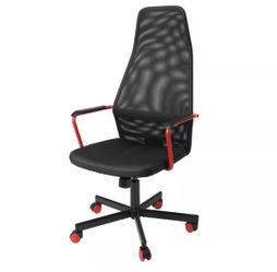 Gaming Chair, black red, IKEA HUVUDSPELARE Gaming chair, black