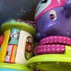 Zebra Baby Walker And Random Toys 