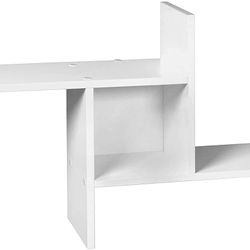 Home Floating Single Tiered Wall Shelf - White