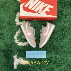 DS Brand New Nike Dunk Low Soft Grey Pink (W) - Size 8.5W / 7Y