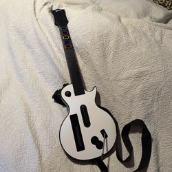 Nintendo Wii Guitar Hero Wireless Guitar Controller Rock Band 2 Games