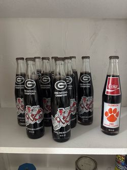 Vintage Coca-Cola National Champions Commemorative Bottles