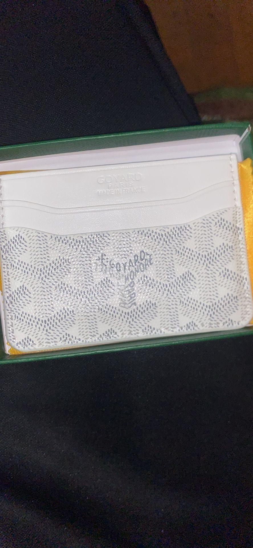 White Goyard Cardholder