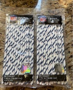 New England Patriots paper straws