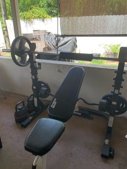 Wieder pro series fitness gear with bench press