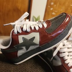 A BATHING APE STA #2 PATENT LEATHER SIZE US 11