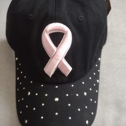Cancer Awareness Black/Pink Hat