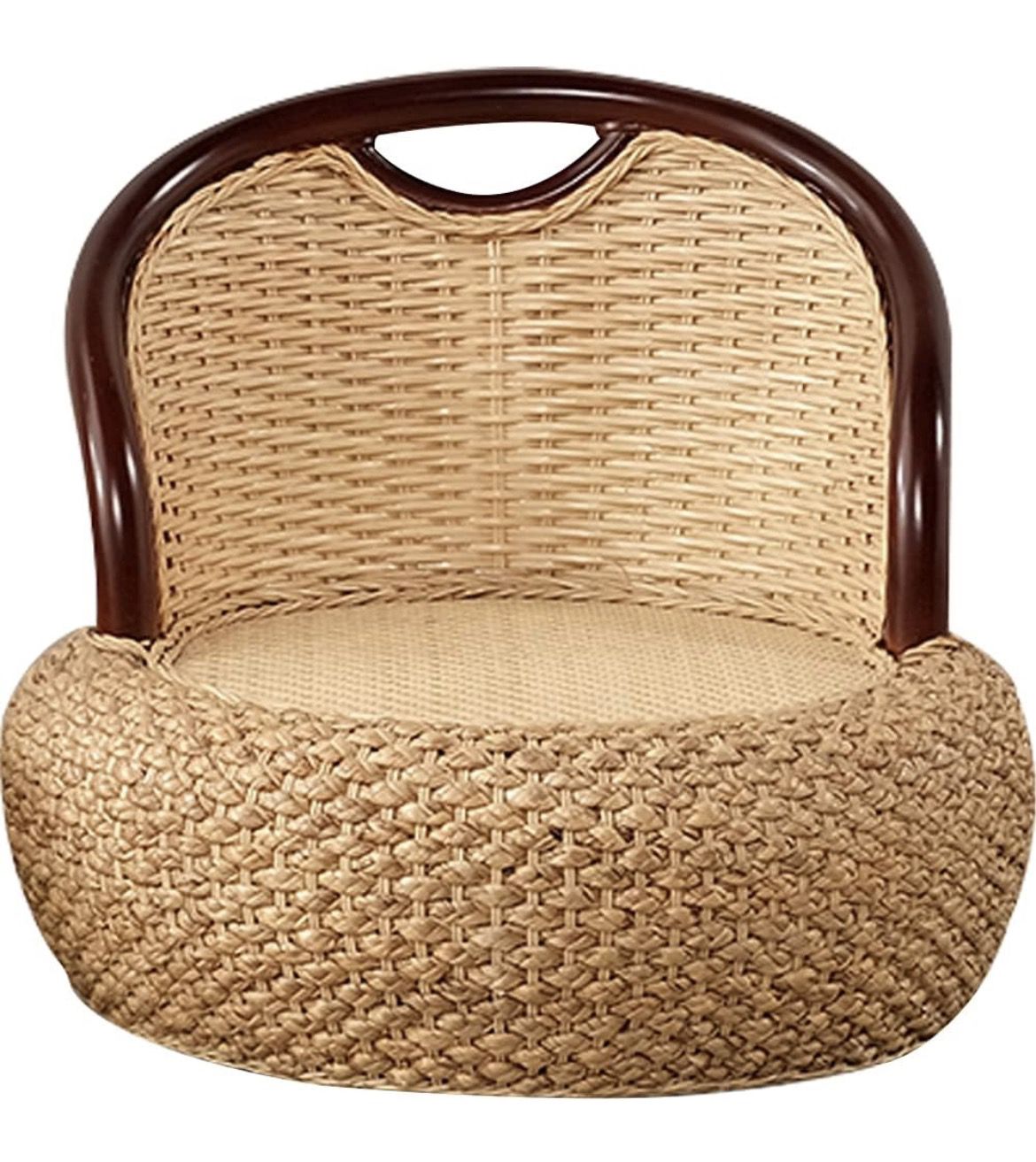 Round Rattan Floor Chair, new