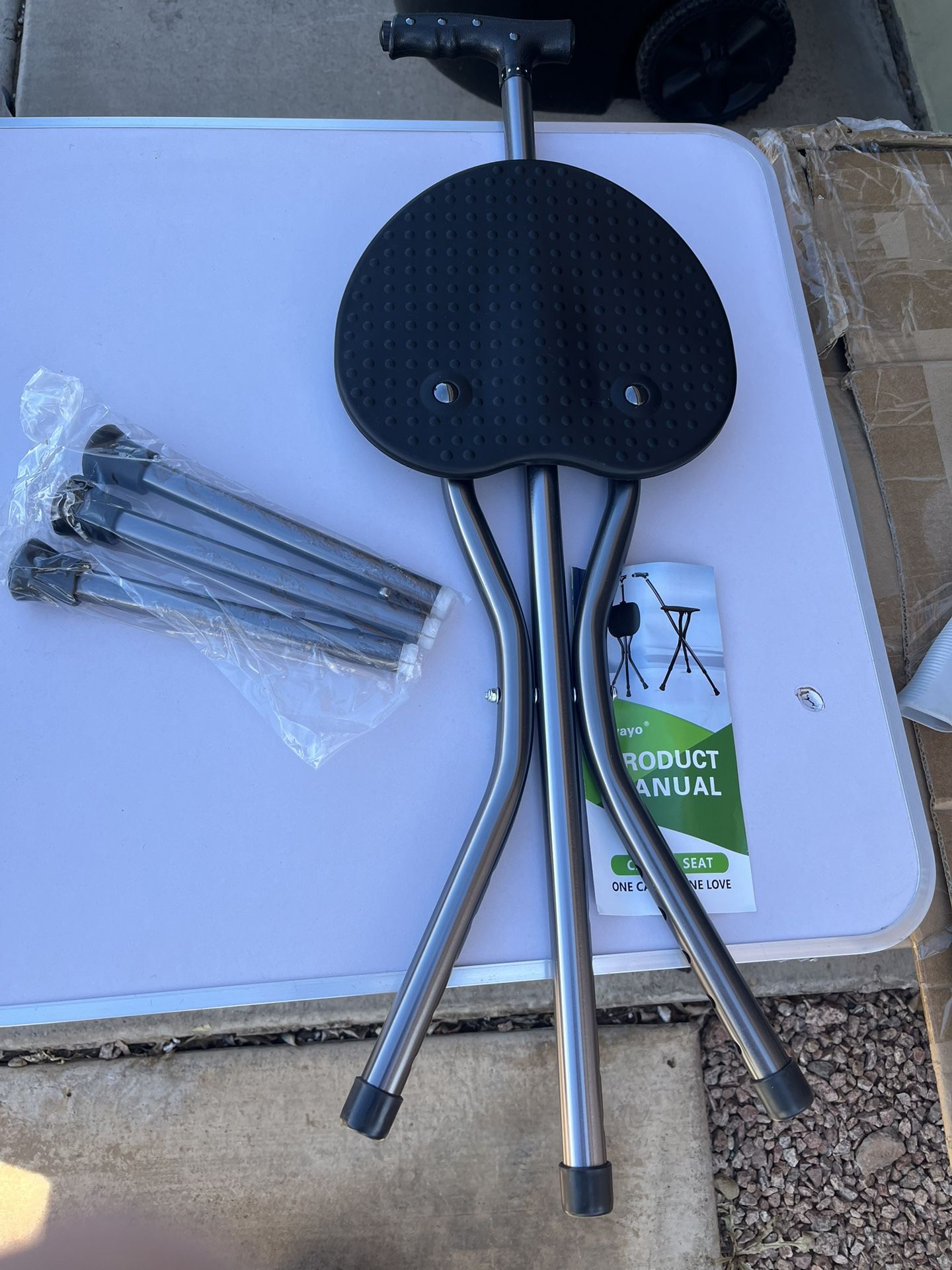 Walking Cane and Seat Combo