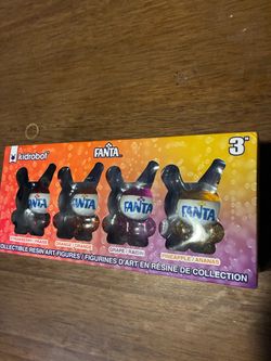 Kidrobot x Fanta 3" Dunny Collectible Resin Figures 4-Pack