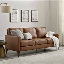 Brand New Brown Leather Couch (still In Box) 