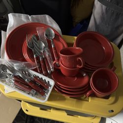 Fiesta Dinnerware Plus  Matching Silverware
