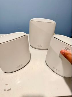 NETGEAR Orbi Whole Home Tri-Band WiFi 6 Mesh Network System (RBK663) – Router with 2 Satellite Extenders, Security Features, Coverage up to 6,600 sq. 