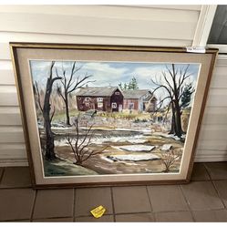 24x30 Farm scene painting