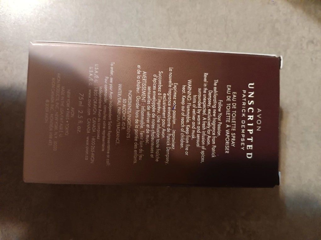 Unscripted Patrick Dempsey Cologne Avon Avon Unscripted Patrick