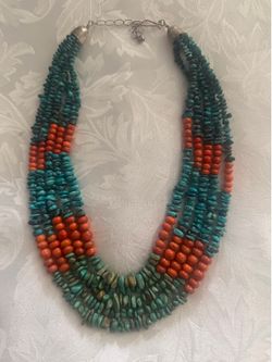 Turquoise/Coral Necklace