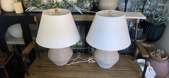 Threshold with Studio Mcgee table lamps