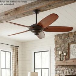 Ready for pickup Altura 56 in. Indoor Oil-Rubbed Bronze Ceiling Fan with Downrod